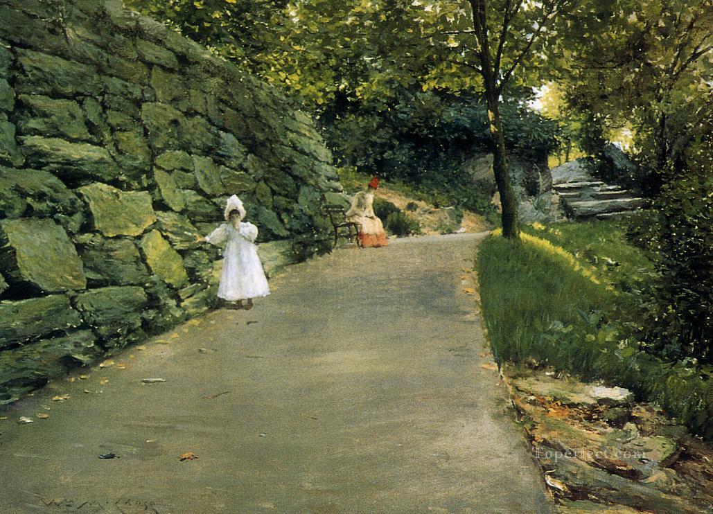 In the Park a By Path William Merritt Chase Oil Paintings